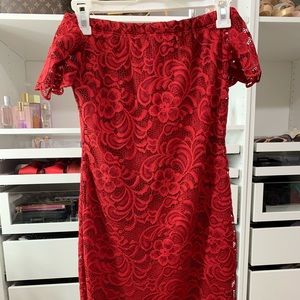 Large junior off shoulder dress